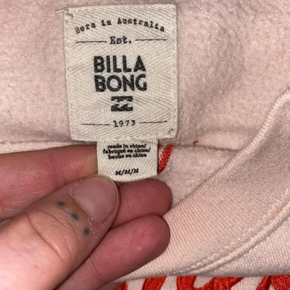 Billabong Coastal Waves Cropped Sweater Size Medium - Picture 3 of 3